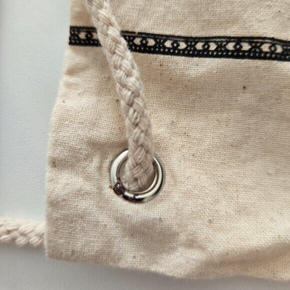 Spell Drawstring Peacock Linen Bag Backpack b24E - Picture 3 of 4